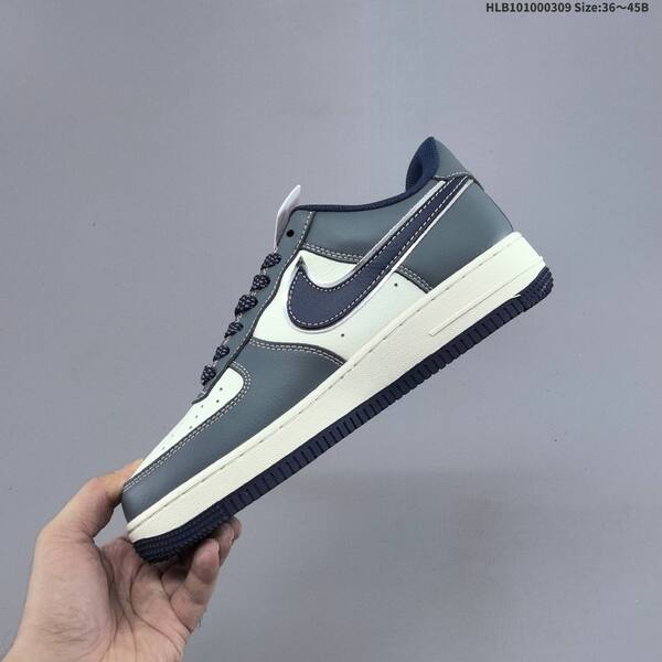 Nike Air Force 1 07 grey navy off white red EU 36-45 sneaker