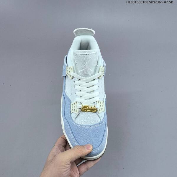 Jordan Air Jordan 4 Retro light blue denim / white / gum 36~47.5B basketball
