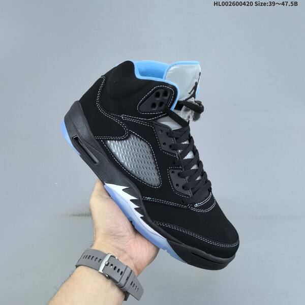 Jordan Air Jordan 5 Retro Black/University Blue 39-47.5 basketball
