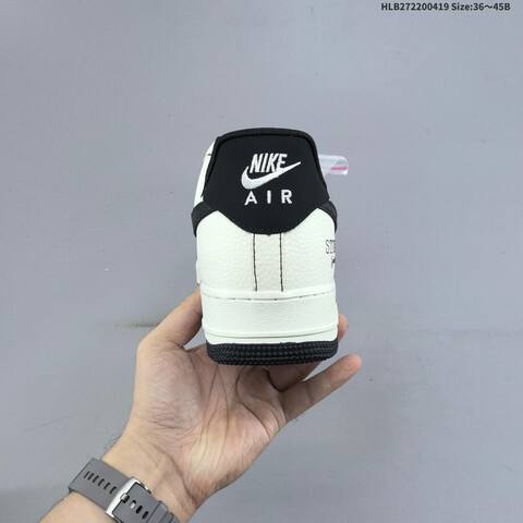 Nike Air Force 1 07 Low Stussy Off White Black Light Grey EU 36-45 Sneaker - Unisex (BS-60651)