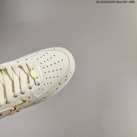 Nike Air Force 1 07 ZH0316-151 Off White Gold Multicolor EU 36-45 Sneaker - Unisex (BS-62810)