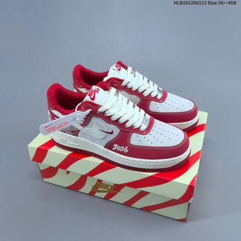 Nike Air Force 1 07 LV8 Off White Red Black Gold EU 36-45 Sneaker - Unisex (BS-62019)