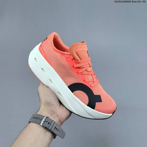 On Cloudboom Volt Coral Orange White Black EU 36-45 Running Shoe Running Sneakers - Unisex (BS-69494)