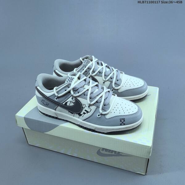 Nike Dunk Low white grey dark grey EU 36-45 skate shoe