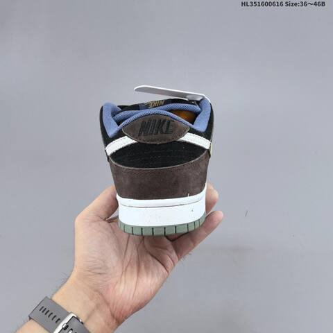 Nike SB Dunk Low Black Brown White Blue Olive EU 36-46 Skate Shoe - Unisex (BS-59904)
