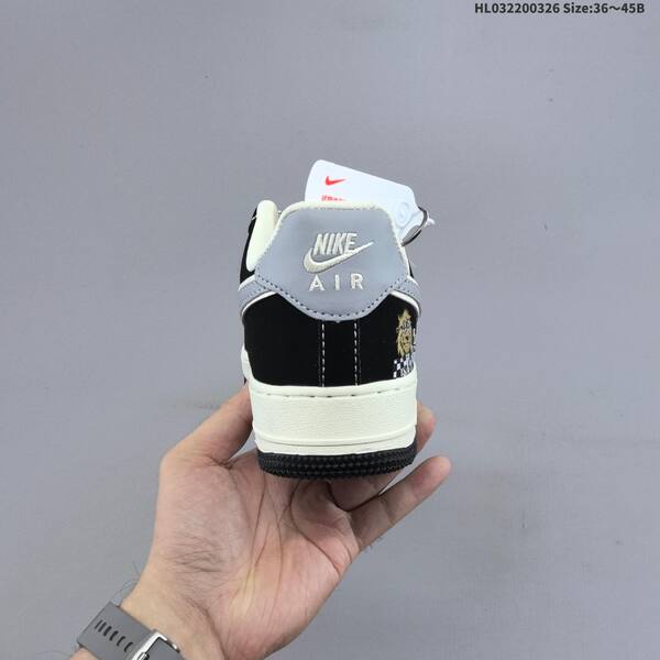 Nike Air Force 1 07 LV8 black white grey gold EU 36-45 sneaker