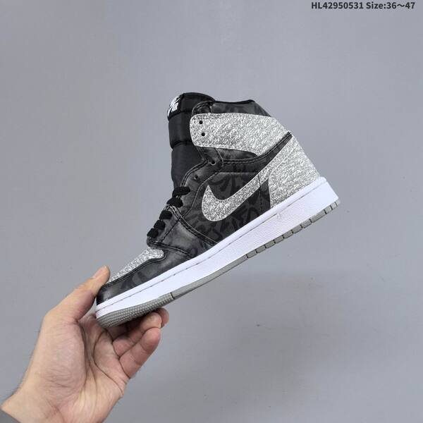 Jordan Air Jordan 1 Retro High OG black/white/gray/purple 36~47 casual