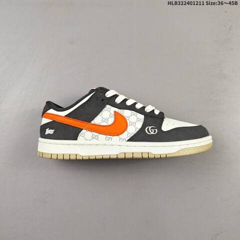 Nike SB Dunk Low Retro DIY Off White Dark Grey Orange Beige EU 36-45 Skate Shoe - Unisex (BS-62767)