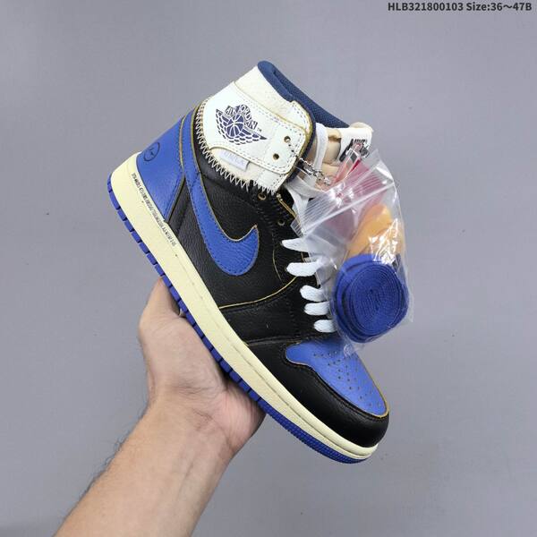 Jordan Air Jordan 1 Retro High OG black/blue/gold/white 36~47B basketball
