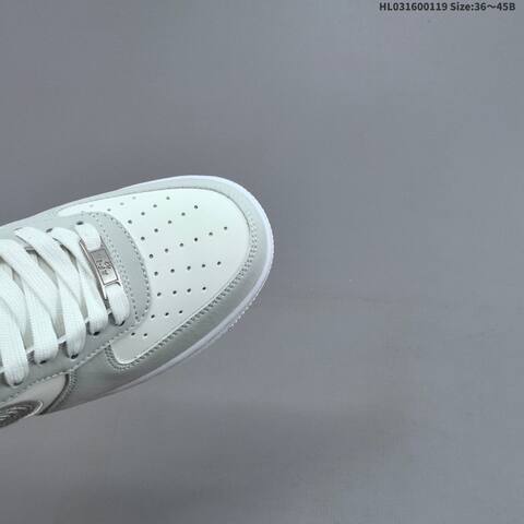 Nike Air Force 1 Low Light Grey White Silver EU 36-45 Sneaker - Unisex (BS-61885)