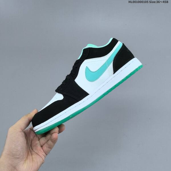 Jordan Air Jordan 1 Low Black/White/Turquoise EU 36-45 lifestyle