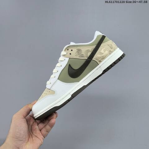 Nike SB Dunk Low CNY White Beige Olive Black EU 36-47 5 Skate Shoe - Unisex (BS-62360)
