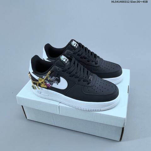 Nike Air Force 1 07 Pink Black White Gold EU 36-45 Sneaker - Unisex (BS-61349)