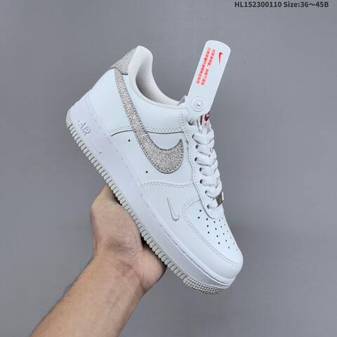 Nike Air Force 1 Low 07 White Silver Red EU 36-45 Sneaker - Unisex (BS-62077)