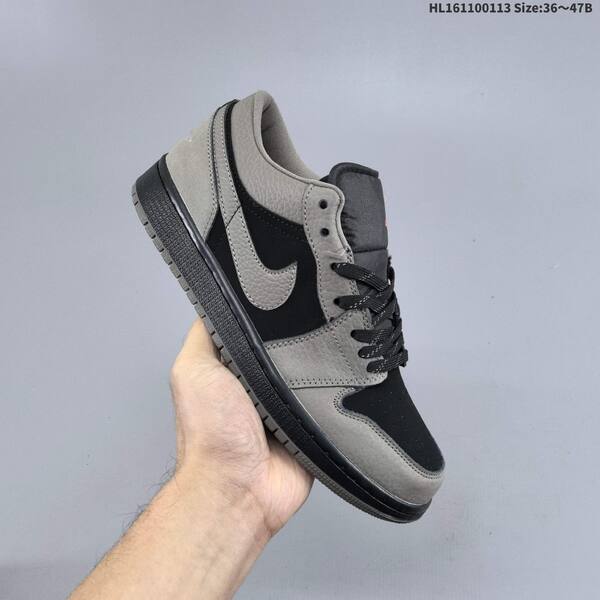 Nike Air Jordan 1 Low black/grey 36~47B casual