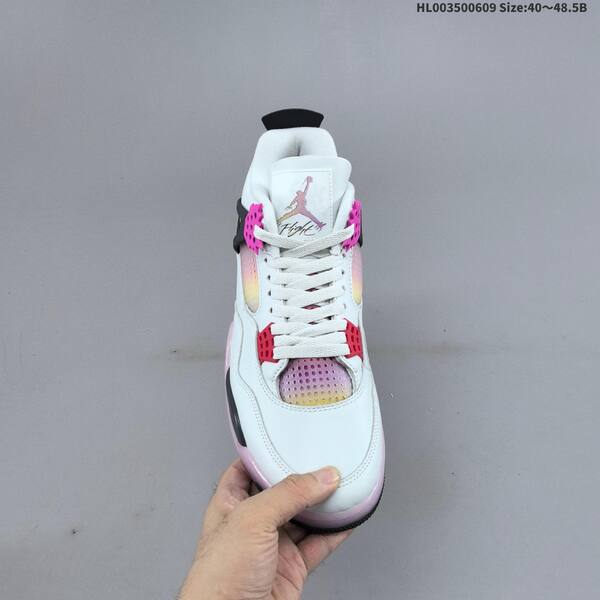 Jordan Air Jordan 4 Retro white/black/pink/multicolor 40~48.5 basketball