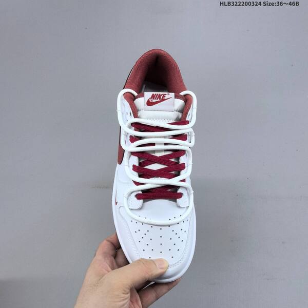 Nike Dunk Low white dark red EU 36-46 skate shoe