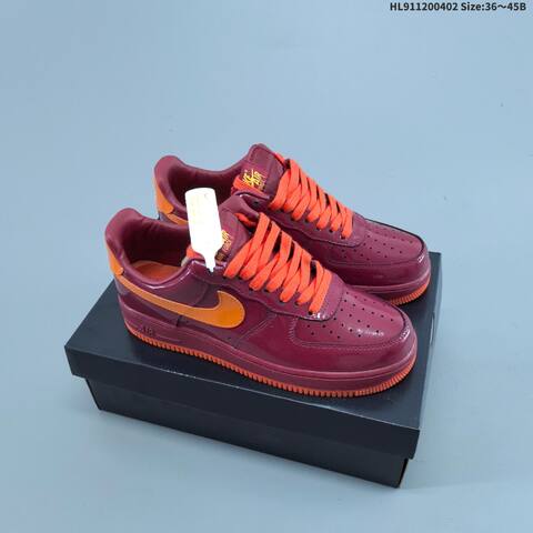 Nike Air Force 1 07 Burgundy Orange Yellow Green EU 36 45 Sneaker EU 36-45 - Unisex (BS-60977)