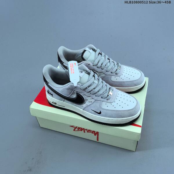 Nike Air Force 1 07 LV8 Stussy white black red gray EU 36-45 skate shoe