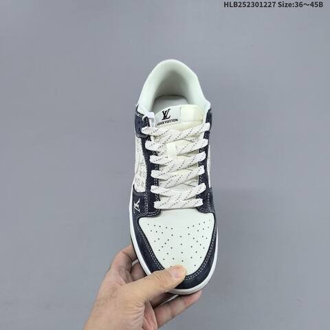 Nike Dunk SB Low Louis Vuitton Off White Dark Navy Grey EU 36-45 Skate Shoe - Unisex (BS-62383)