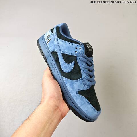 Nike SB Dunk Low Pro Supreme Purple Grey Black Blue EU 36-46 Skate Shoe - Unisex (BS-63137)
