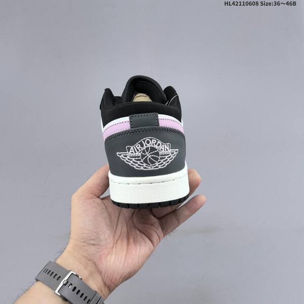 Jordan Air Jordan 1 Low black/white/gray/pink 36~46B casual