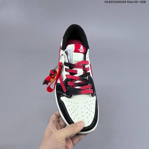 Nike Air Jordan 1 white/black/red 36~45B basketball