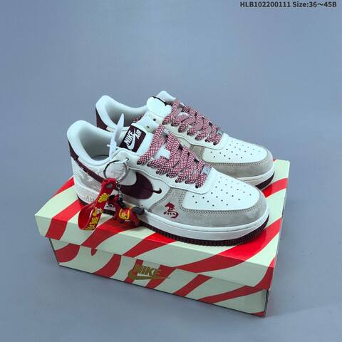 Nike Air Force 1 07 Low Off White Navy Red EU 36-45 Sneaker - Unisex (BS-62065)