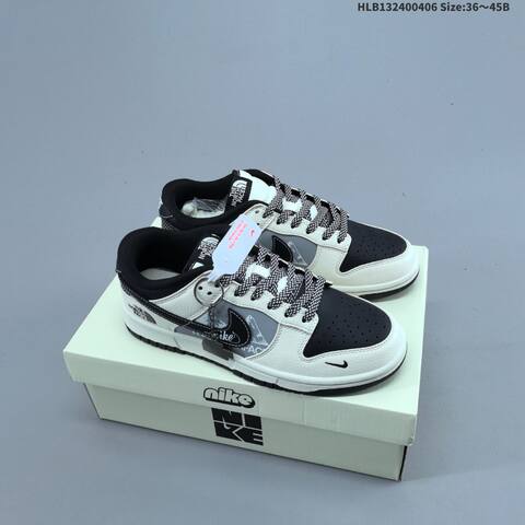Nike Dunk SB Low Black White Light Blue EU 36-45 Skate Shoe - Unisex (BS-60918)