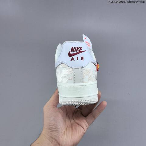 Nike Air Force 1 07 Low Off White Sail Burgundy EU 36-45 Sneaker - Unisex (BS-62175)