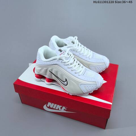 Nike Shox R4 Light Pink Silver White Red EU 36-45 Running Shoe - Unisex (BS-62374)