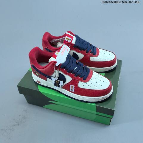 Nike Air Force 1 07 LV8 DW8806-016 Red White Navy Blue EU 36-45 Skate Shoe - Unisex (BS-60260)