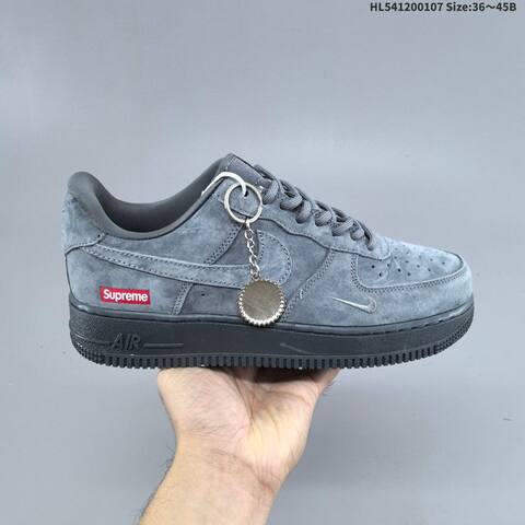 Nike Air Force 1 Low White Dark Brown Black Gray EU 36-45 Sneaker - Unisex (BS-62176)