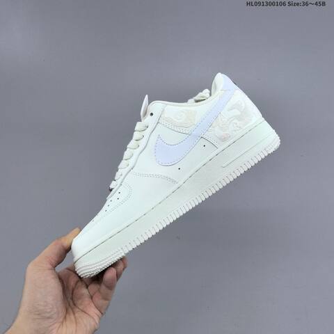 Nike Air Force 1 07 Low Off White White Burgundy Silver EU 36-45 Sneaker - Unisex (BS-62186)