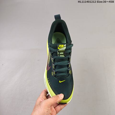 Nike Vomero 18 GTX ReactX Air Zoom Dark Green Neon Yellow Light Green EU 36-45 Running Shoe - Unisex (BS-62741)
