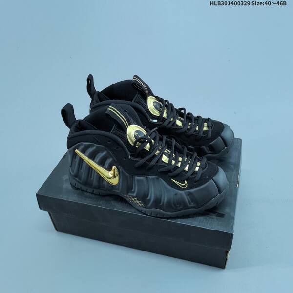 Nike Air Foamposite One black metallic gold EU 40-46 basketball shoe