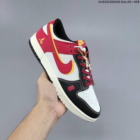 Nike SB Dunk Low Retro DIY Year Of The Horse Off White Black Red EU 36-45 Skate Shoe - Unisex (BS-62210)