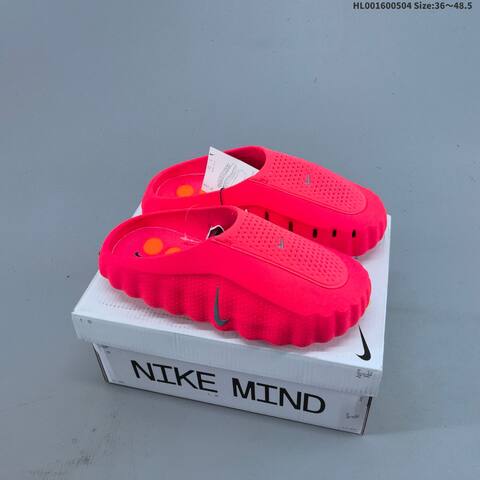 Nike Mind 001 Bright Red Metallic Silver Orange EU 36-48 5 Slides - Unisex (BS-60530)