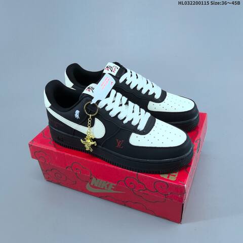 Nike Air Force 1 07 LV8 Black White EU 36-45 Sneaker - Unisex (BS-61954)