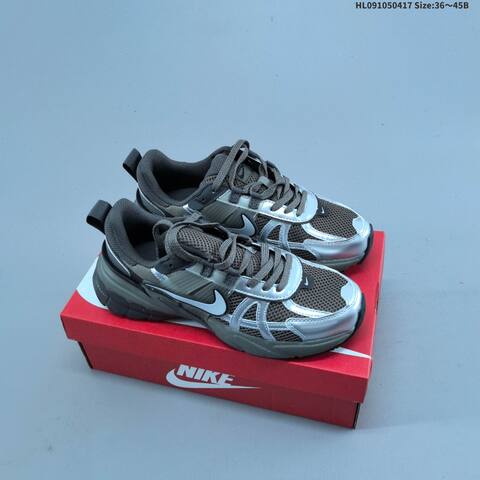 Nike V2K Run White Silver Cream Black EU 36-45 Running Shoe - Unisex (BS-60668)