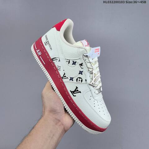 Nike Air Force 1 Low 07 Off White Red Black Navy EU 36-45 Sneaker - Unisex (BS-62254)