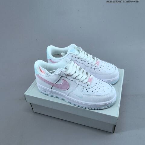 Nike Air Force 1 07 Low White Pink Light Blue EU 36-42 Sneaker - Unisex (BS-60687)