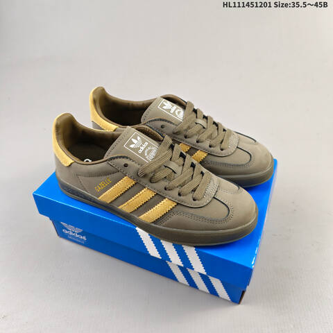 Adidas Gazelle Indoor Olive Yellow Brown White EU 35 5-45 Sneaker - Unisex (BS-65377)