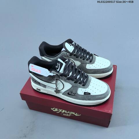 Nike Air Force 1 07 Low White Grey Black EU 36-45 Sneaker - Unisex (BS-60299)