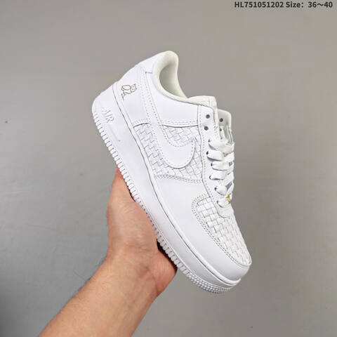 Nike Air Force 1 07 White Gold EU 36-40 Sneaker - Unisex (BS-62894)