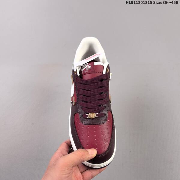 Nike Air Force 1 07 burgundy red white gold EU 36-45 sneaker