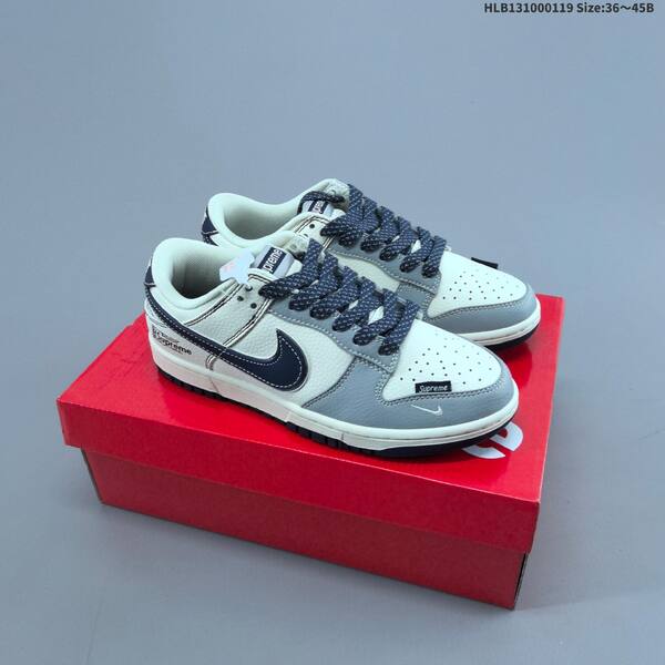 Nike Dunk Low Supreme off white grey navy blue EU 36-45 skate shoe