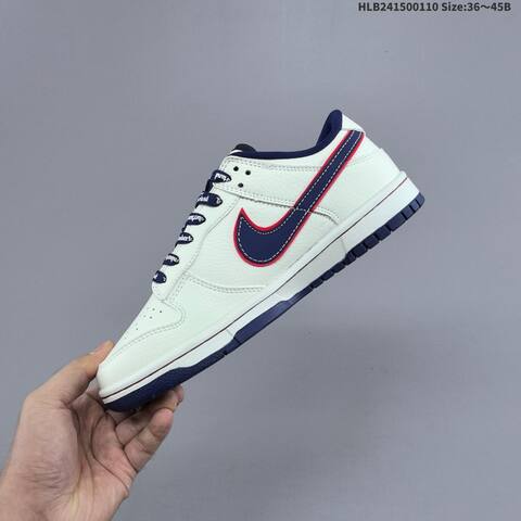 Nike Dunk SB Low Off White Navy Blue Red EU 36-45 Skate Shoe - Unisex (BS-62079)