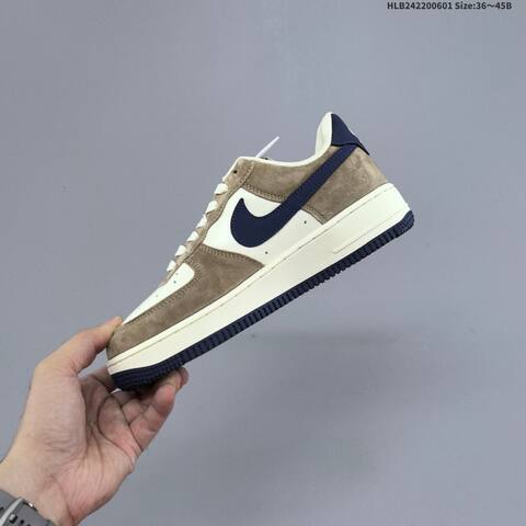 Nike Air Force 1 07 Low Brown Cream Navy White EU 36-45 Sneaker - Unisex (BS-60020)