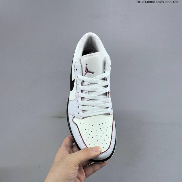 Jordan Air Jordan 1 Low white/black/burgundy 36~46B basketball